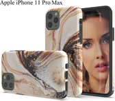 Apple iPhone 11 Pro Max Marmor Mix Design Back Cover Hoesje - Multi kleur