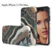 Apple iPhone 11 Pro Max Marmor Jewel Design Back Cover Hoesje - Multi kleur