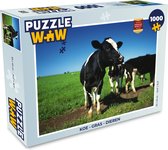 Puzzle Vache - Herbe - Animaux - Puzzle - Puzzle 1000 pièces adultes