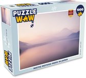 Puzzel Mistig Motosu meer in Japan - Legpuzzel - Puzzel 1000 stukjes volwassenen