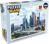Puzzel Het stadslandschap van Moskou in Rusland met wolkenkrabbers - Legpuzzel - Puzzel 1000 stukjes volwassenen