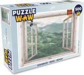 Puzzel Doorkijk - Berg - Boom - Legpuzzel - Puzzel 500 stukjes