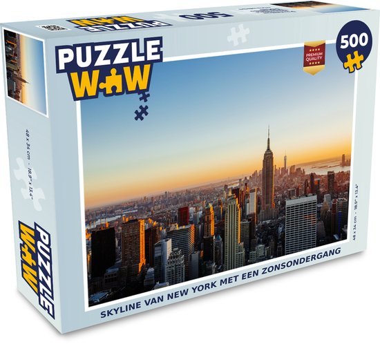 Puzzle New York - Skyline - Coucher de soleil - Puzzle - Puzzle 500 pièces