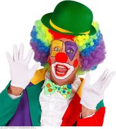 Widmann - Clown & Nar Kostuum - Bolhoed Groen Met Geel Lintje - groen - Carnavalskleding - Verkleedkleding