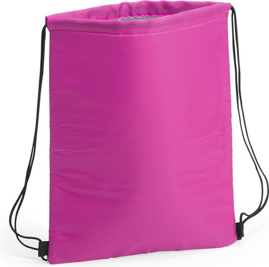 Koeltas rugtas roze met rijgkoord cm met 2x kleine koelelementen - 32 x 42 cm van KOEL — afbeelding 3