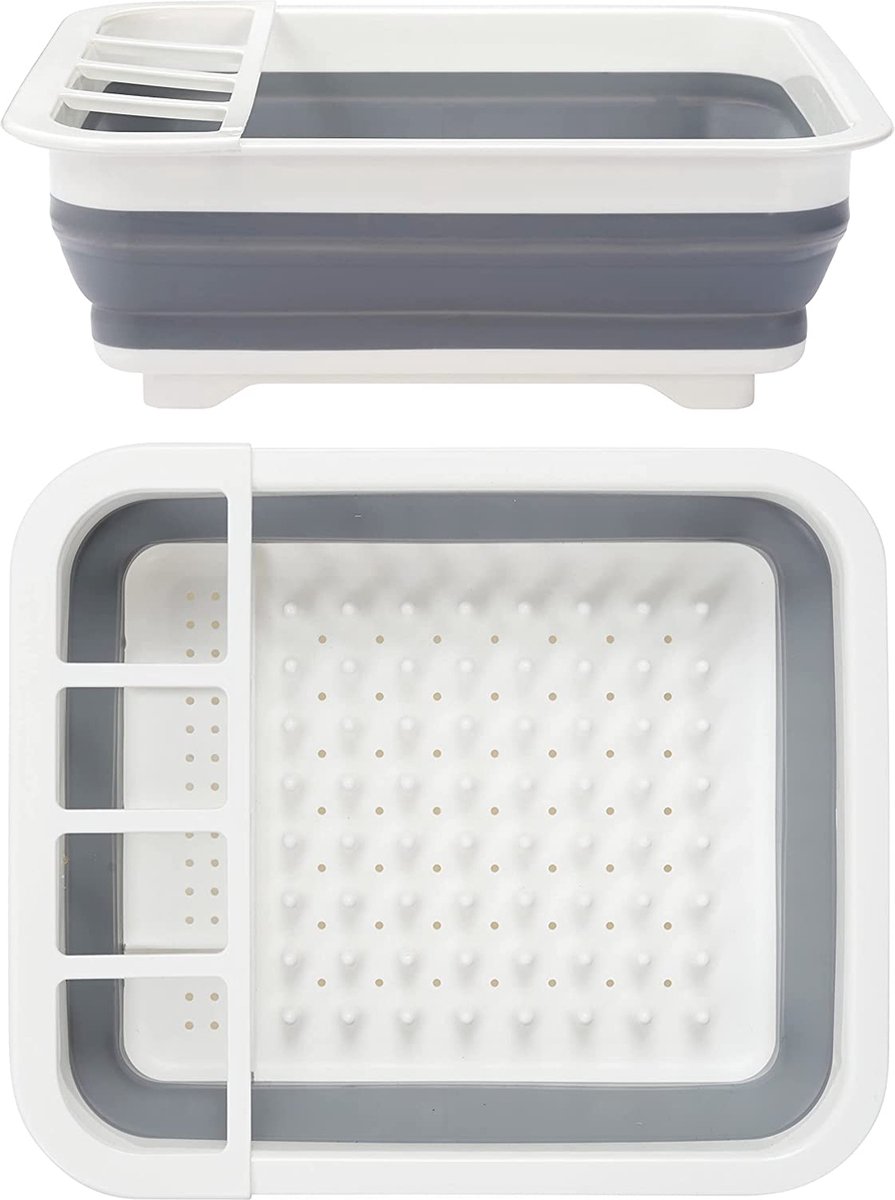 Goedkoopste BRAMBLE Afdruiprek Bestekrek, Opvouwbaar & Ruimtebesparend - Lichtgewicht, Perfect voor Camping & Makkelijk Op te Bergen