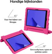 Hoes Geschikt voor iPad 10.2 2020 Hoes Kinder Hoesje Kids Case Shockproof Cover Met Screenprotector - Hoesje Geschikt voor iPad 8 Hoesje Kidscase - Roze