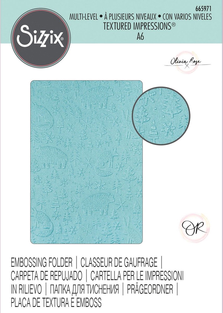 Sizzix Dossier de gaufrage Impressions texturées 3-D - Azalées