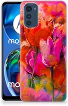 Smartphone hoesje Motorola Moto E32 Silicone Case Tulips