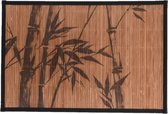 Set de table rectangulaire 30 x 45 cm bambou marron avec imprimé bambou noir 1 - Napperons de table / dessous de verre - Décoration de table