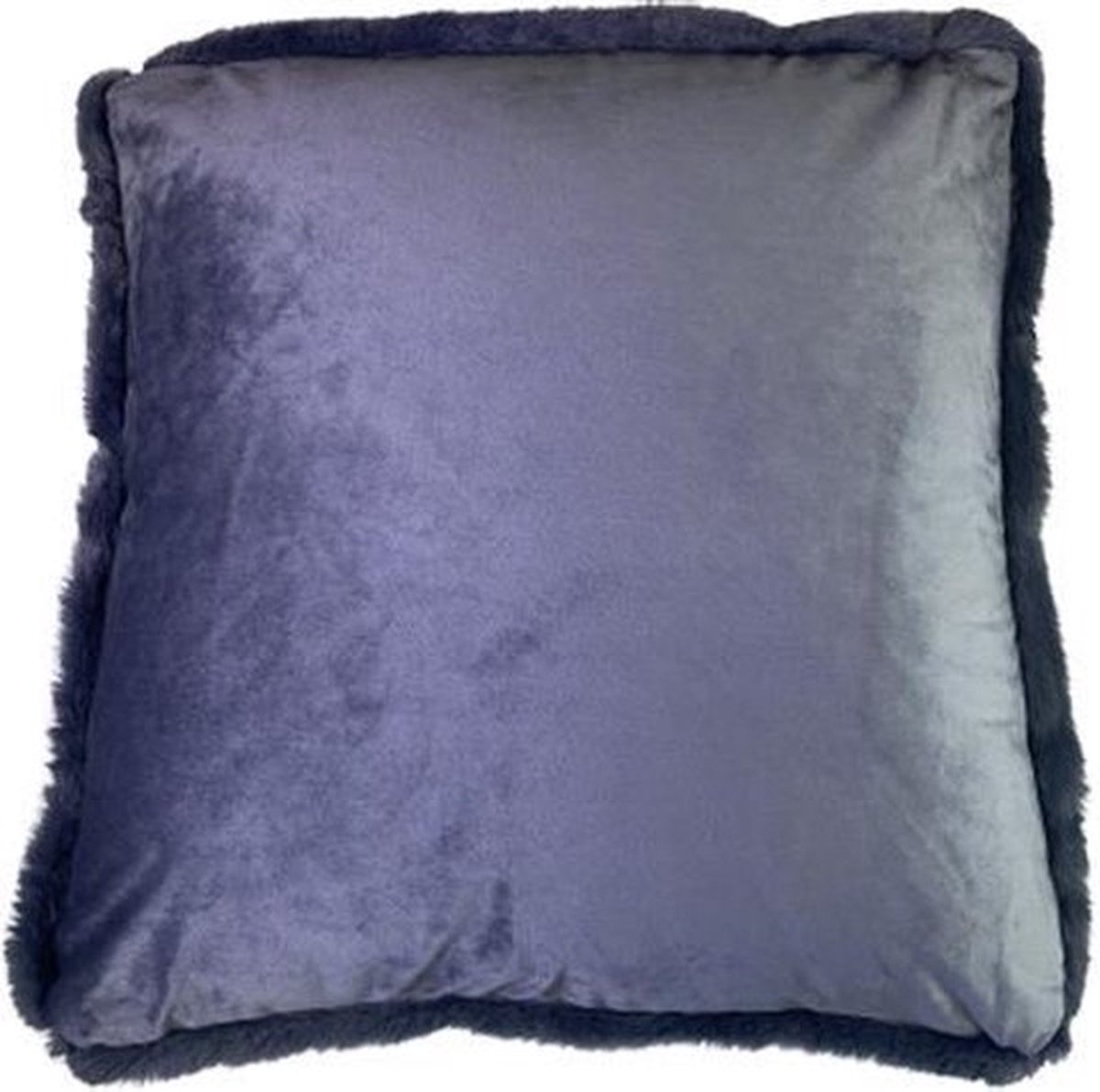 Sierkussen / Kussenhoes NADINE - Fluweel - Donkergrijs - Polyester - 45 x 45 cm