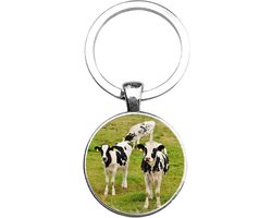 Sleutelhanger Glas - Koeien