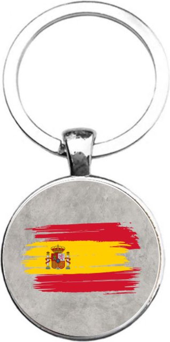 Sleutelhanger Glas - Vlag Spanje