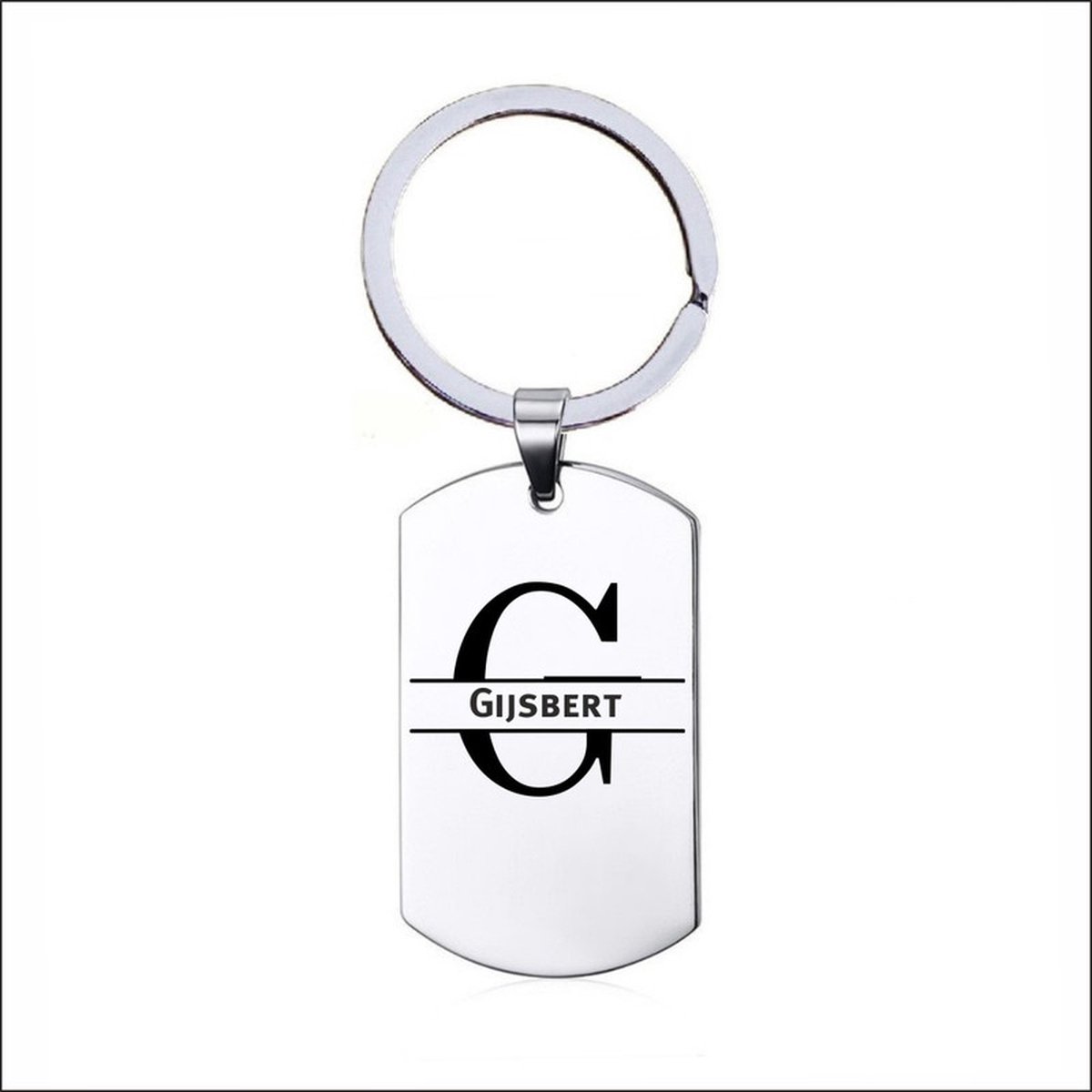 Sleutelhanger RVS Met Naam - Gijsbert
