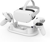 YONO Oplaadstation geschikt voor Oculus Quest 2 VR Bril - Charging Dock Oplader Meta Quest 2 - Controller Standaard - Accessoires - Wit