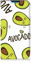 Mobiel Bookcase Valentijn Cadeautje Haar Geschikt voor iPhone 14 Pro Smart Cover Hoesje Avocado Singing