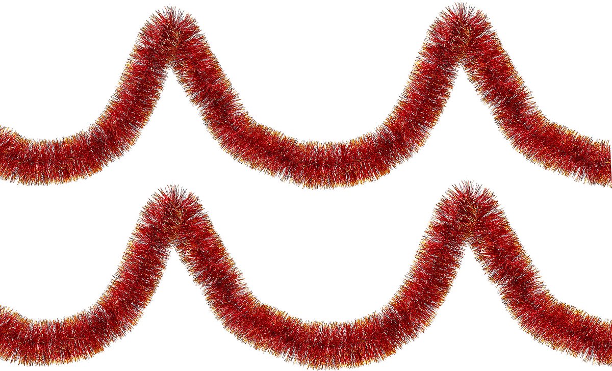 Springos Kerstslinger - Guirlande - Kerstversiering - 6 m - Rood/Goud – foto 6