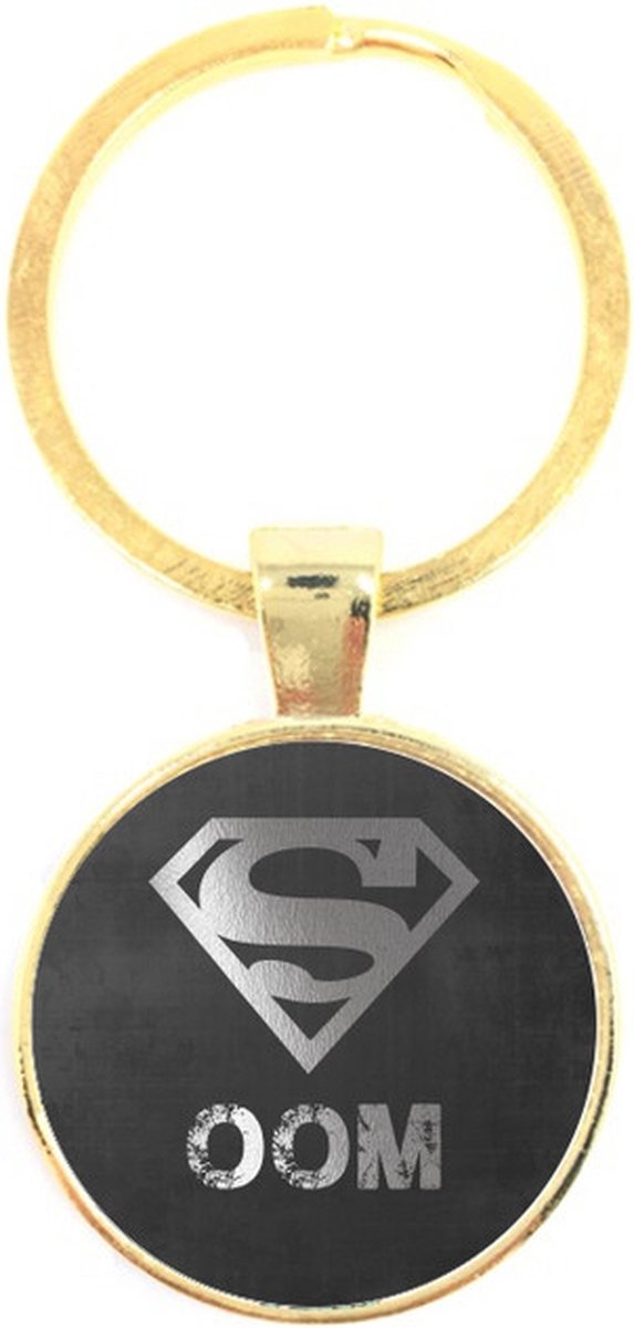 Sleutelhanger Glas - Super Oom