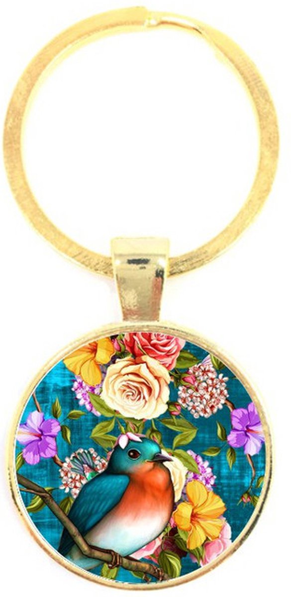 Sleutelhanger Glas - Vogel