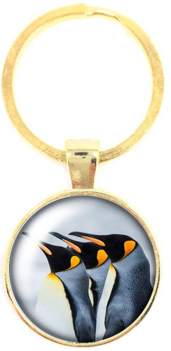 Sleutelhanger Glas - Pinguins