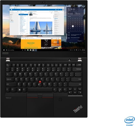 Lenovo ThinkPad T14 Gen 1 (Intel) Intel® Core™ i7 i7-10610U Laptop 35,6 cm (14") Full HD 32 GB DDR4-SDRAM 512 GB SSD Wi-Fi 6 (802.11ax) Windows 10 Pro Zwart - Lenovo - Hoofdafbeelding