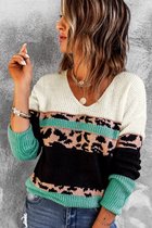 Trui Sweater Dames - Luipaardprint - Tabia - Maat L