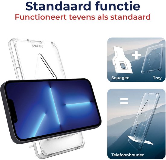 Tempered Glass Rosso Apple iPhone 14 Pro avec Plateau d'Installation