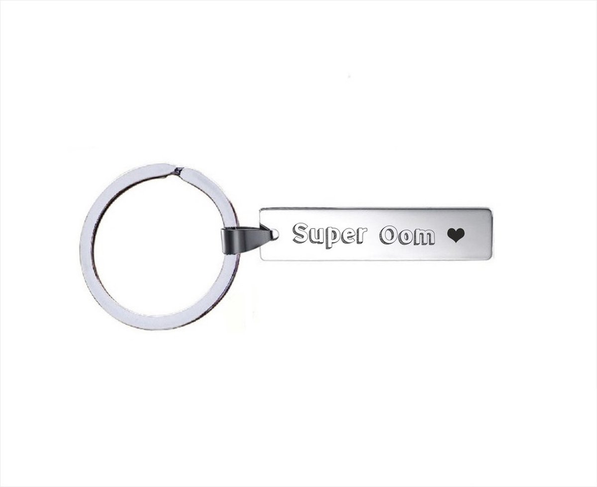 Sleutelhanger RVS -  Super Oom