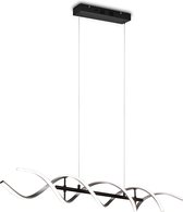 LED Hanglamp - Hangverlichting - Torna Sarina - 45W - Aanpasbare Kleur - Dimbaar - Rechthoek - Geborsteld Zilver - Aluminium
