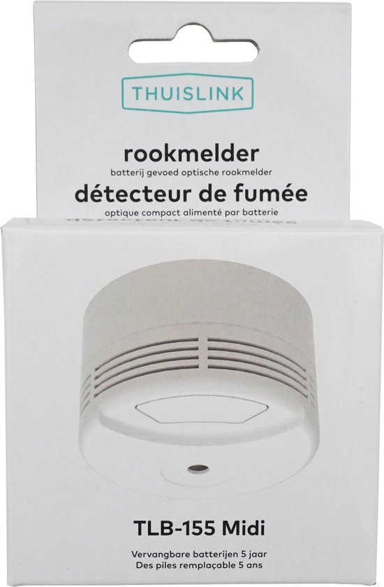 Détecteurs de fumée Homelink TLB-155, lot de 3 pièces - batterie remplaçable - Conforme à la norme européenne EN14604