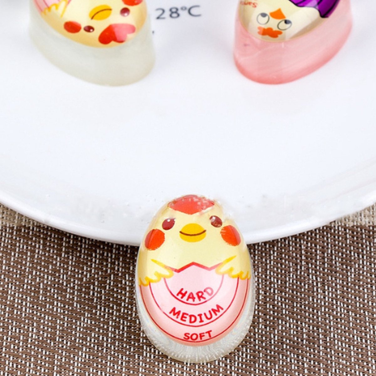 Kleurveranderende Ei Wekker - Makkelijk Eieren Koken - Eiertimer - Eggtimer - Eierwekker - Rood