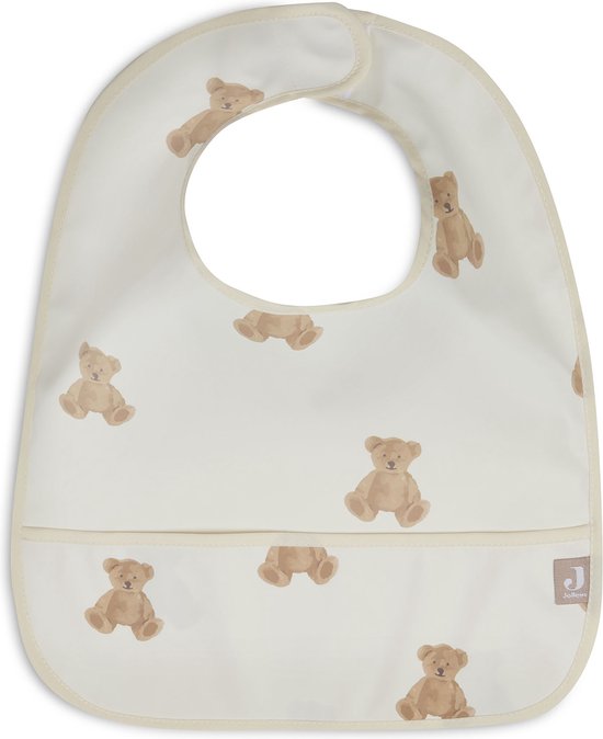 Jollein - Slab Waterproof (Teddy Bear) - Polyester - Polyurethaan - Slabbetjes Baby - 2 Stuks - 40 cm van Jollein — afbeelding 3