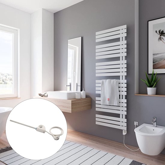 Elektrische handdoek radiator met thermostaat (60 Watt