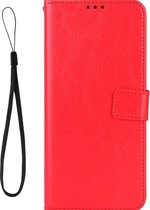 Mobigear Telefoonhoesje geschikt voor POCO F4 GT Hoesje | Mobigear Wallet Bookcase Portemonnee | Pasjeshouder voor 3 Pasjes | Telefoonhoesje voor Pinpas / OV Kaart / Rijbewijs - Rood