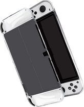 Hoesje Geschikt voor Nintendo Switch OLED Hoes Bescherm Case Hardcover Shockproof - Hoes Geschikt voor Nintendo Switch OLED Case - Transparant