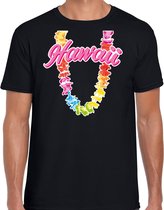 Hawaii slinger t-shirt zwart voor heren - Zomer kleding S