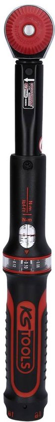 Ks Tools 516.6042 1/2 Ergotorque - Precision Clé Dynamométrique, 40-200 Nm - Avec Tête À Cliquet À Bouton Quick-Lock & 911.0106 Coffret augmentateurs / réducteurs - 6 pcs