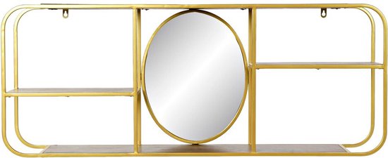 Wandspiegel DKD Home Decor Spiegel Gouden Metaal Hout Bruin (100 x 18 x 40 cm)