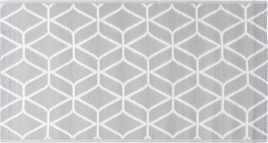 vidaXL Buitenkleed - 190x290 cm - Grijs - PP Tuintapijt - Buitentapijt - Terraskleed - Lounge Set - Outdoordecoratie van VidaXL — afbeelding 4