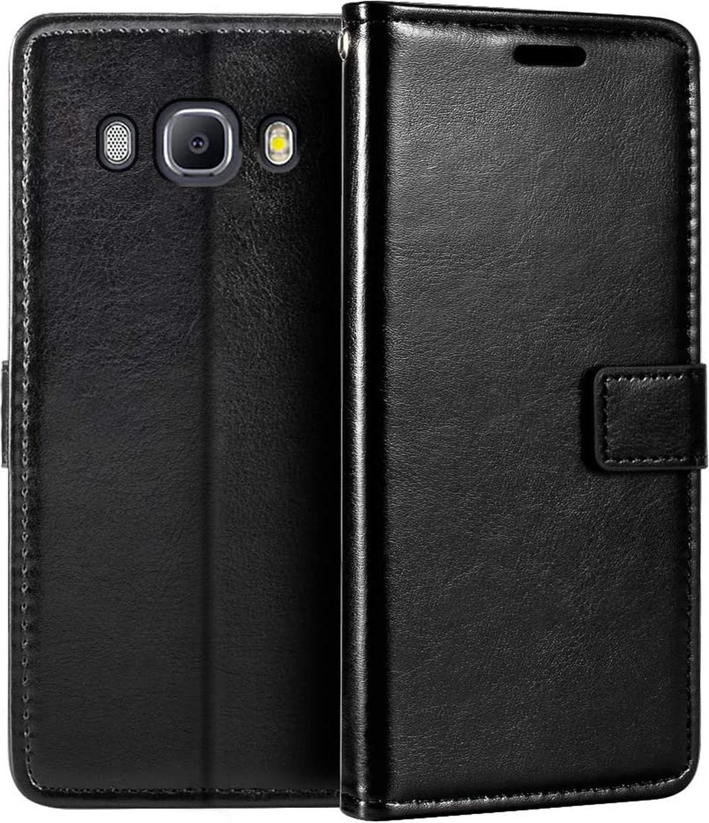 Bookcase Geschikt voor: Samsung Galaxy J5 (2016) Zwart - portemonnee hoesje - ZT Accessoires