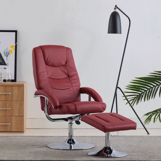 Fauteuil verstelbaar kunstleer crèmekleurig kopen