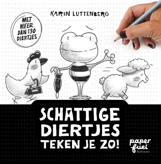 Boek: Schattige diertjes teken je zo!, geschreven door Karin Luttenberg