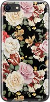 Casimoda® hoesje - Geschikt voor iPhone SE (2020) - Bloemen flowerpower - Siliconen/TPU telefoonhoesje - Backcover - Bloemen - Multi