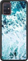 Casimoda® hoesje - Geschikt voor Samsung Galaxy A51 - Oceaan - Zwart TPU Backcover - Water - Blauw