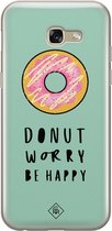Casimoda® hoesje - Geschikt voor Samsung A5 2017 - Donut Worry - Backcover - Siliconen/TPU - Roze