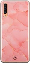 Casimoda® hoesje - Geschikt voor Samsung A50/A30s - Marmer Roze - Backcover - Siliconen/TPU - Roze