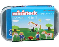 Ministeck Paarden 4in1 Plastic Doos 500 stukjes