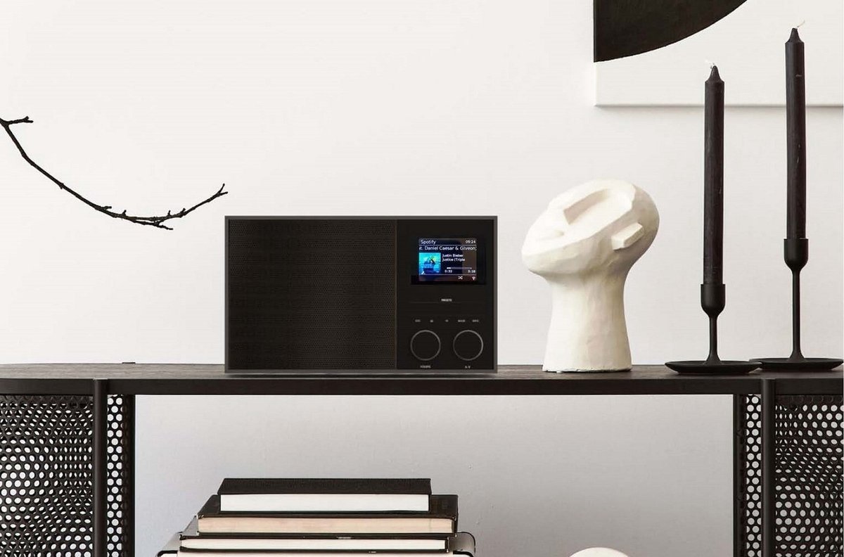 Geneva DeCon S DAB+ en FM radio met Spotify en Bluetooth zwart/wit...