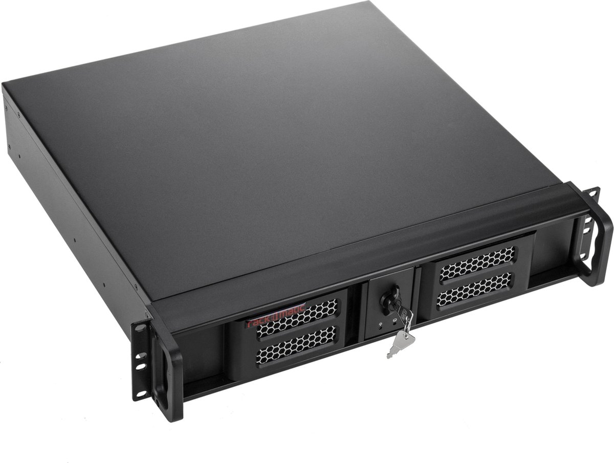 RackMatic - Rekdoos 19 "IPC Micro-ATX Mini-ITX 2U 3x3.5" 1x5.25 "diepte 424 mm
