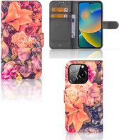 Flipcase iPhone 14 Pro Telefoon Hoesje Cadeau voor Moeder Bosje Bloemen